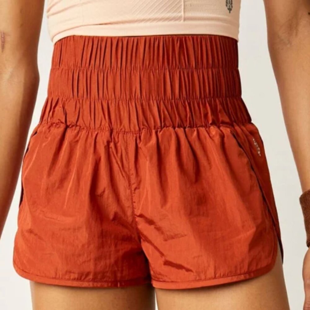 FP Movement by Free People The Way Home Shorts Red Earth NWOT